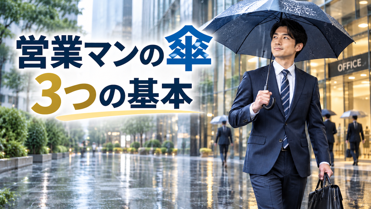 営業マンの傘は意外と見られている｜25年働いてたどり着いたビジネス傘の3つの基本